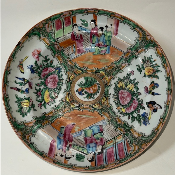 Other - Antique 19th C. Chinese Famille Rose Medallion Porcelain Basin –Heavy Enamel 10"